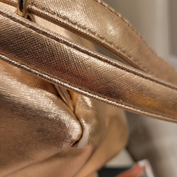 Luv Betsey Johnson Kitty Rose Gold Backpack with Cat Jewel Face - Picture 10 of 11